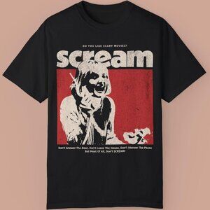 Scream Movie Vintage Graphic Tee. Retro Horror Shirt. Scary Movie 102